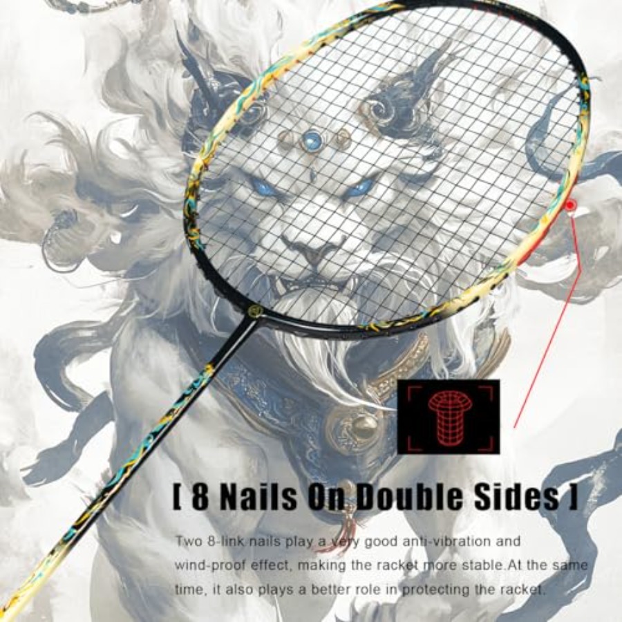 Lion Dance Chinese Style 6U G5 - đánh giá và giá Badminton Racket Carbon