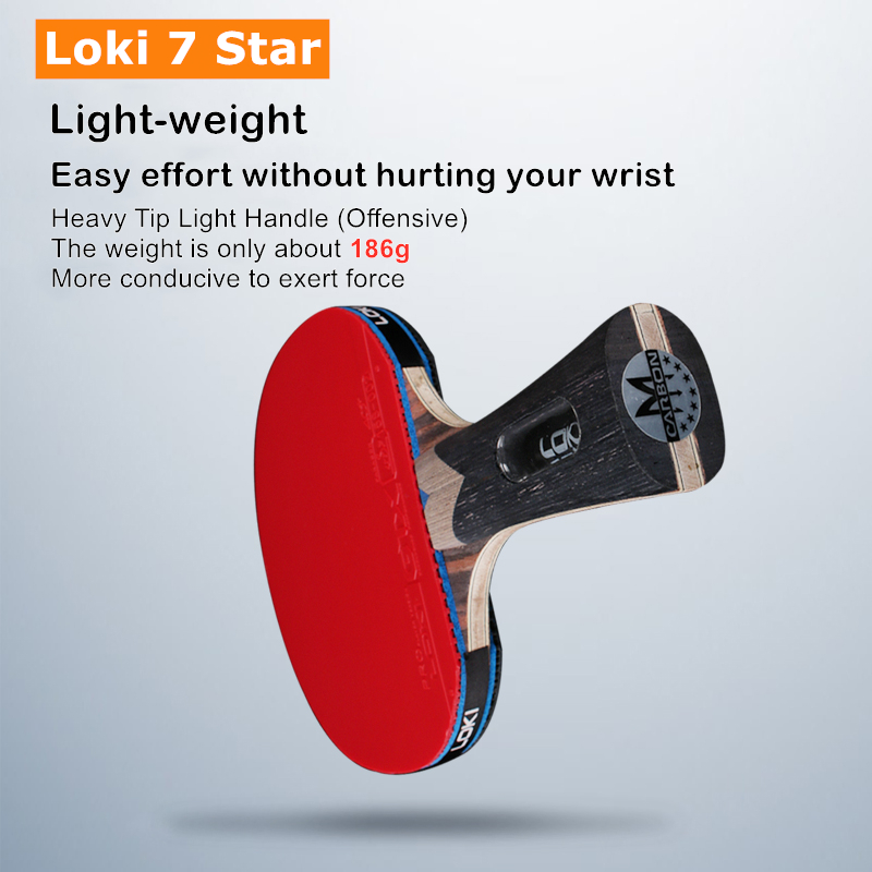 Loki 7 Star Table Tennis Racke - đánh giá và giá Badminton Racket Carbon