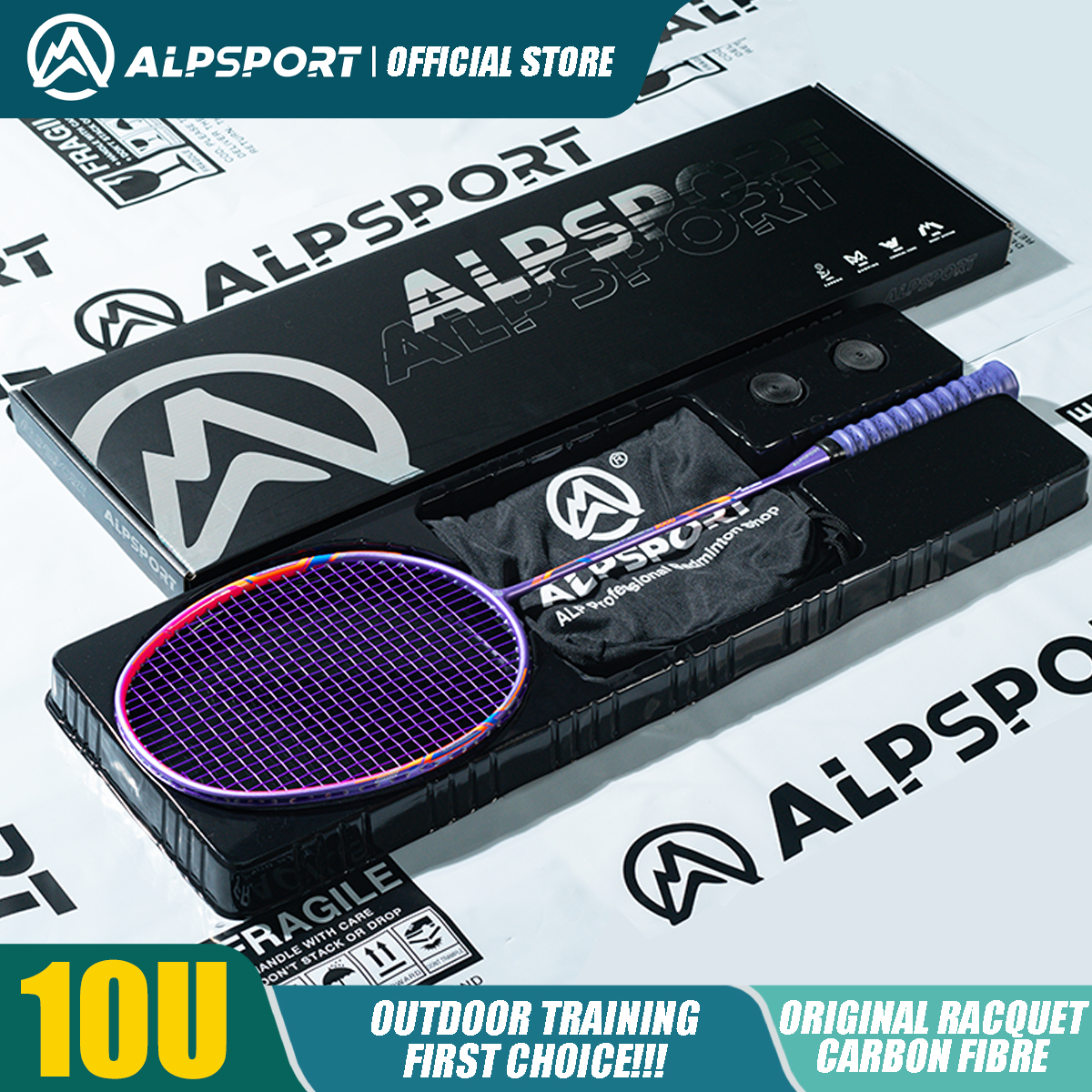 Alp GJ 10U Ultralight 52g T800 - đánh giá và giá Badminton Racket Carbon