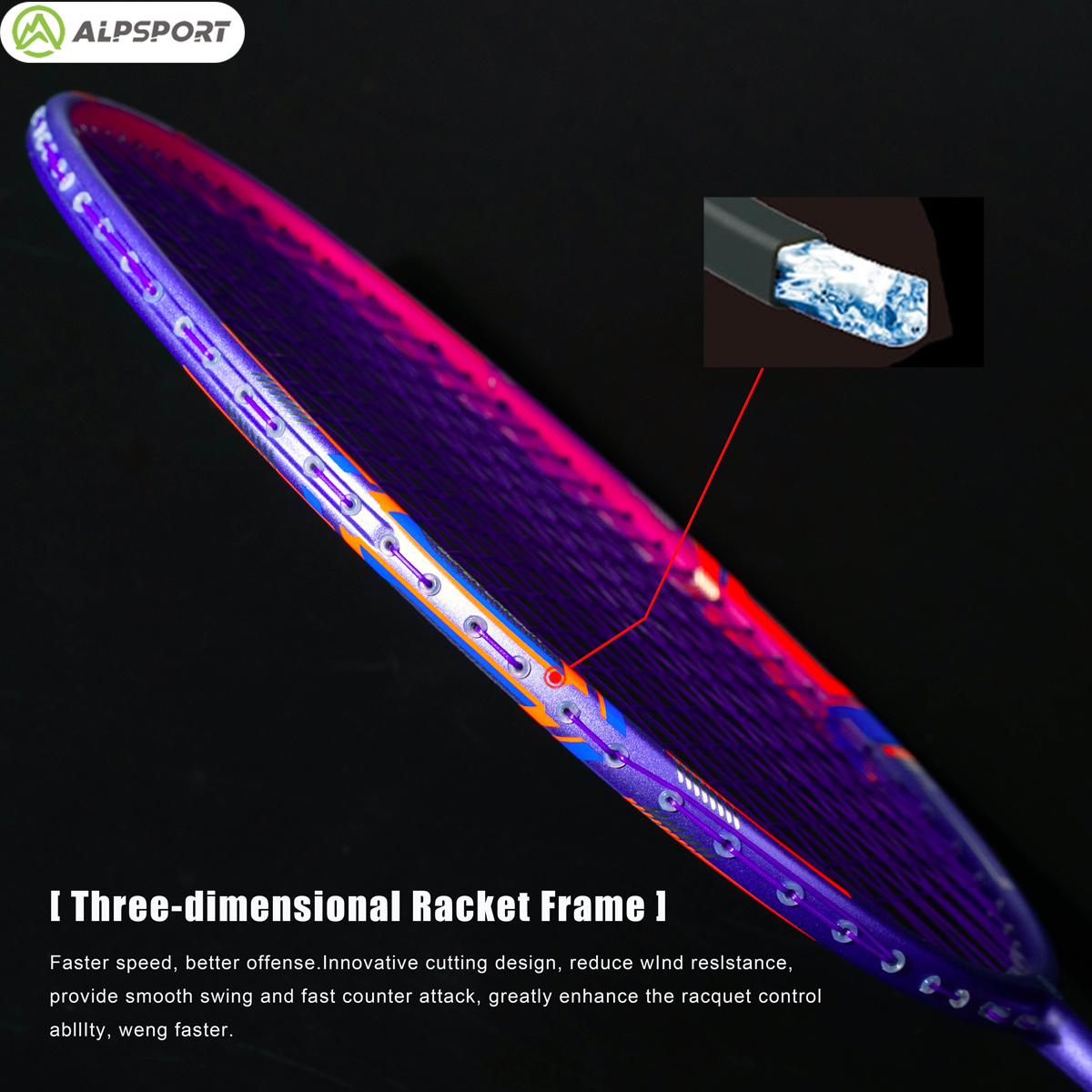 Alp GJ 10U Ultralight 52g T800 - đánh giá và giá Badminton Racket Carbon