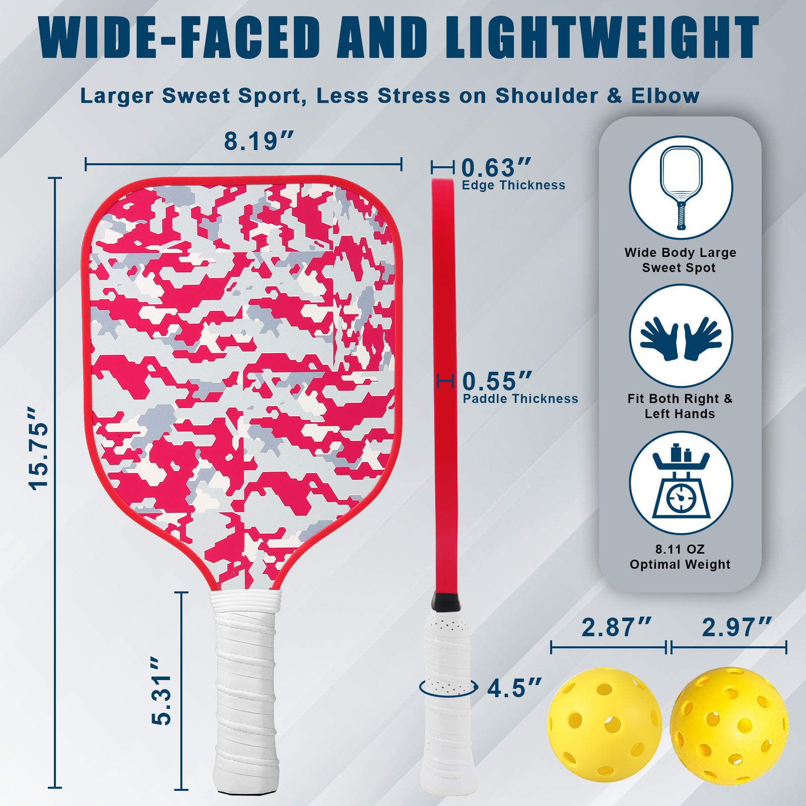 Fiberglass Pickleball Paddles  - đánh giá và giá Sports Equipment Bat