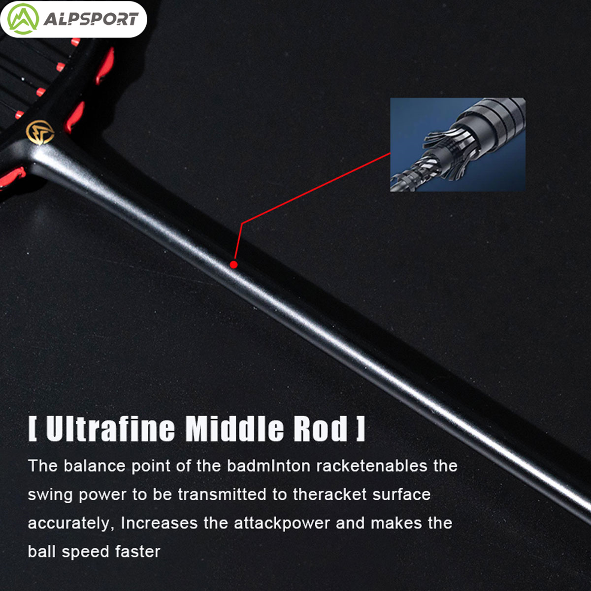 Alpsport MH-V5 5U 75g Wave Leg - đánh giá và giá Badminton Racket Carbon