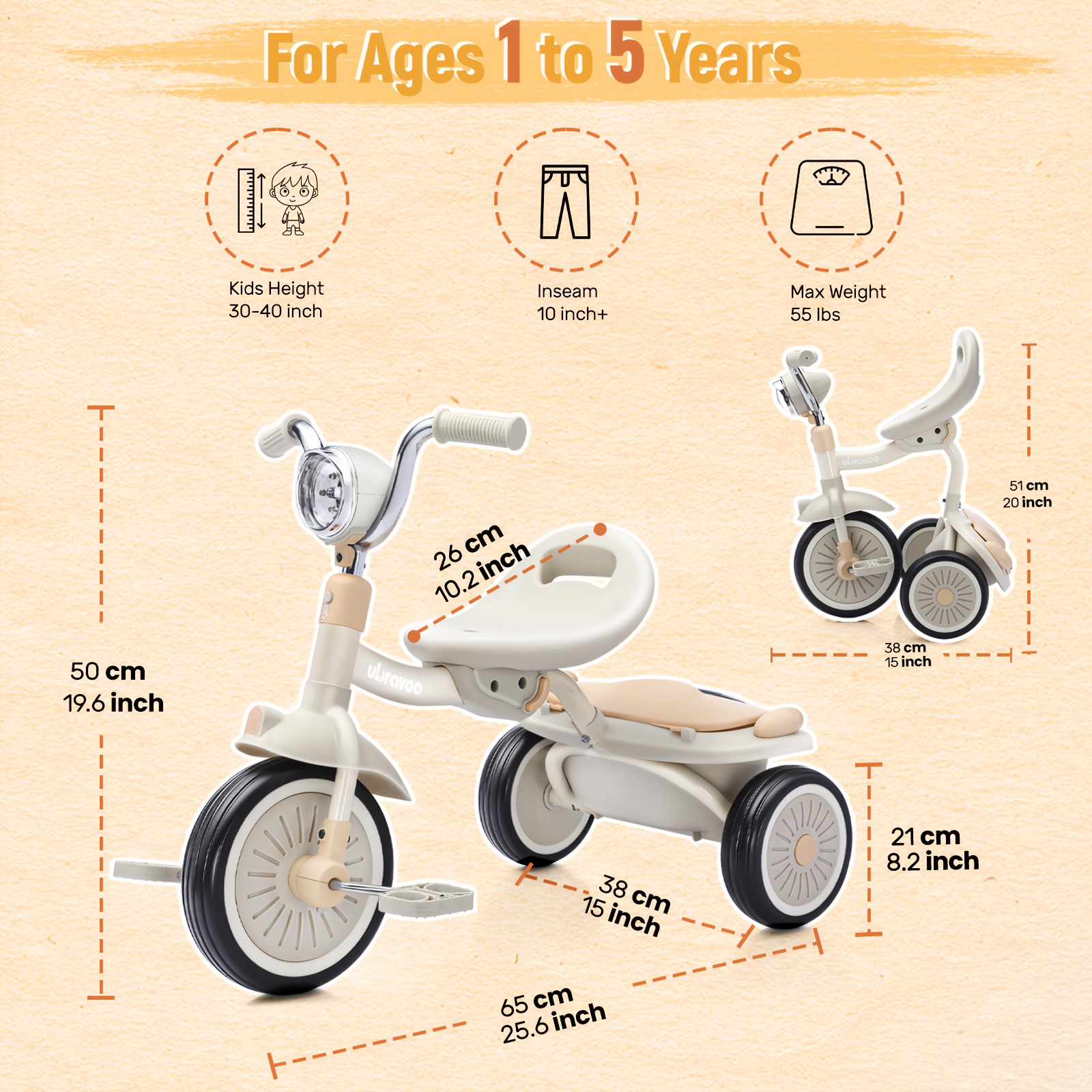 4-in-1 Kids Tricycle – 3-Wheel - đánh giá và giá Balance Bike Kids